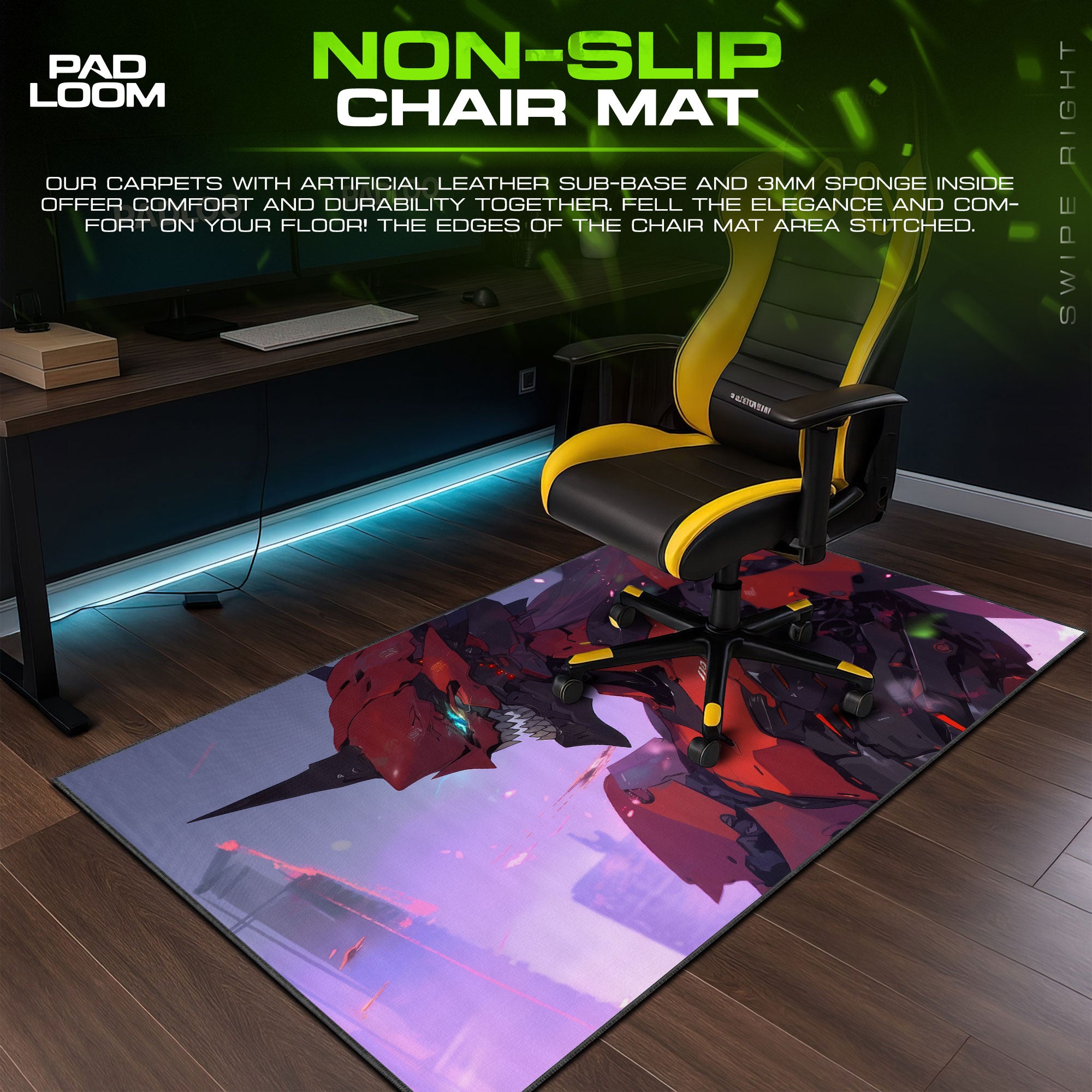 Evangelion Unit-02 Battle Mode Mouse Pad, Anime Gaming Desk Mat