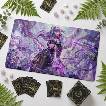 Evelynn Nightclub Riftbound TCG playmat – zone-free full-art League of Legends game mat