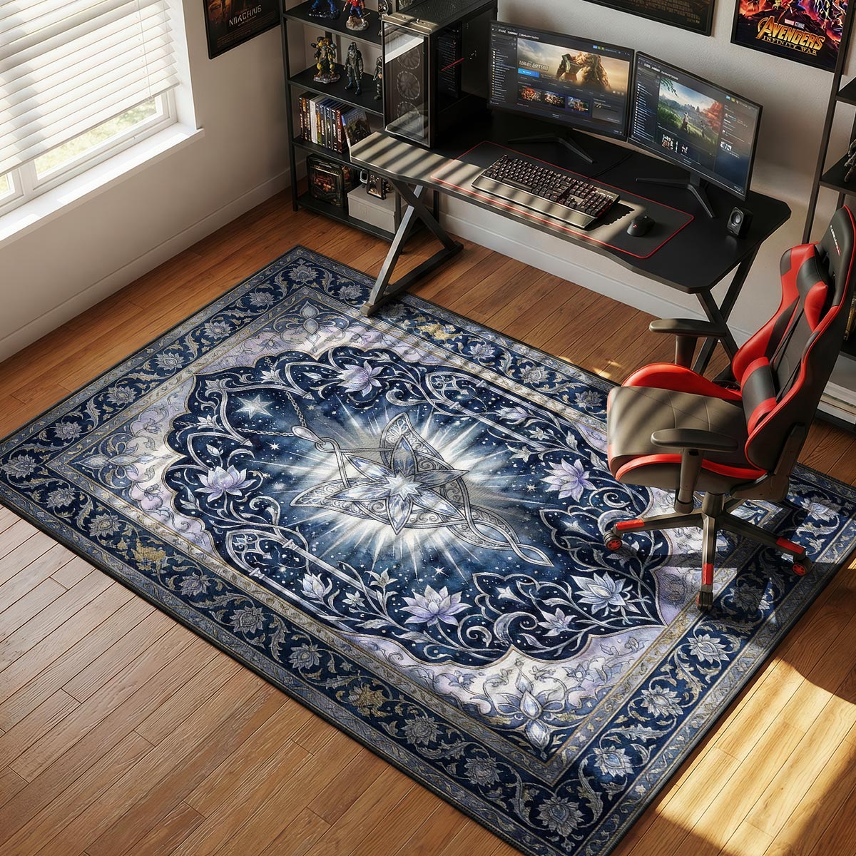 Evenstar Elven Glow Lord Rings Room rug — main product view