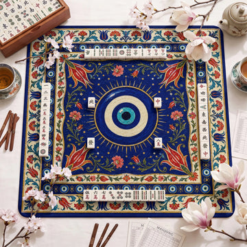 Evil Eye Mahjong Mat – neoprene mah jongg table mat