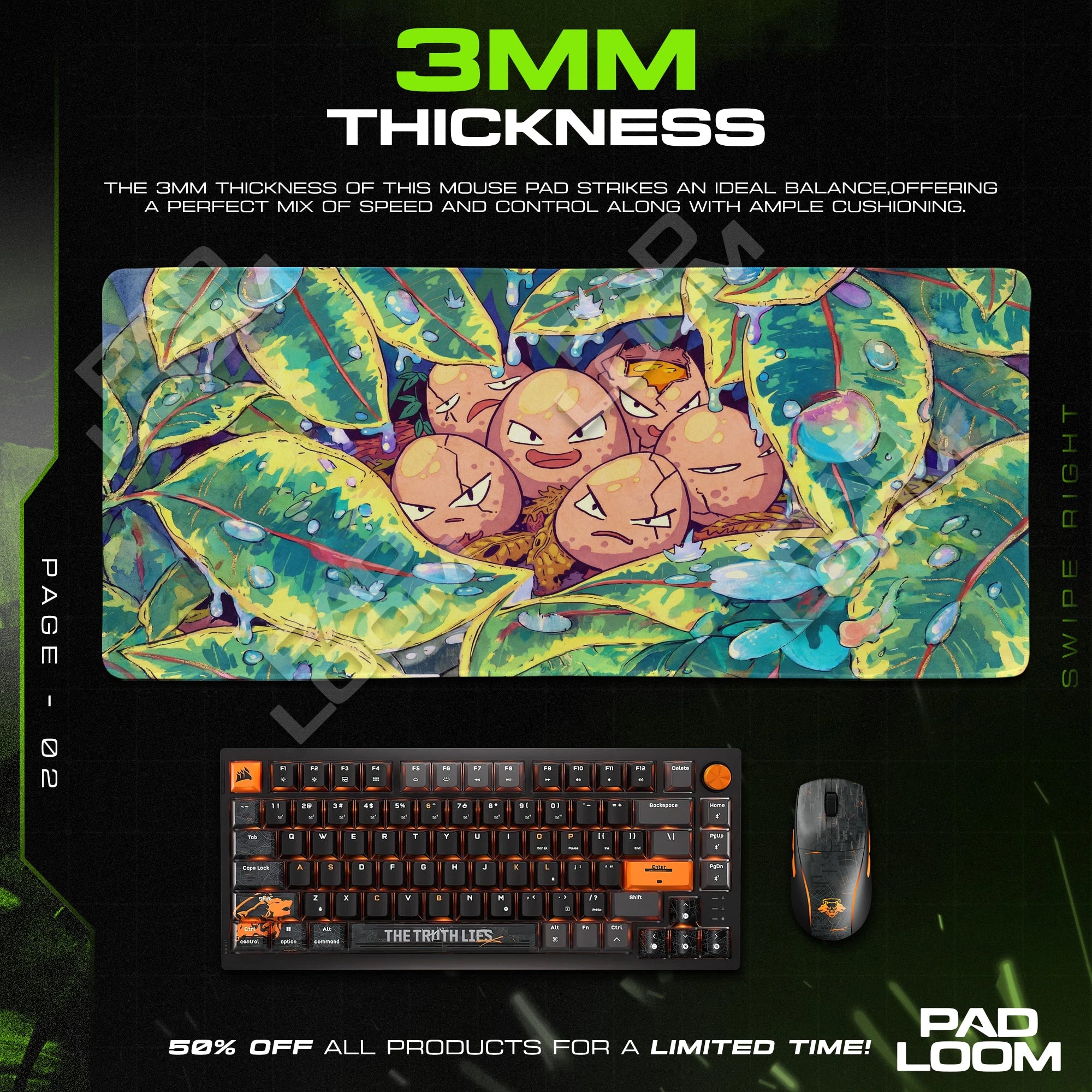 Exeggcute Leaf Nest Mouse Pad - Pokemon Desk Mat