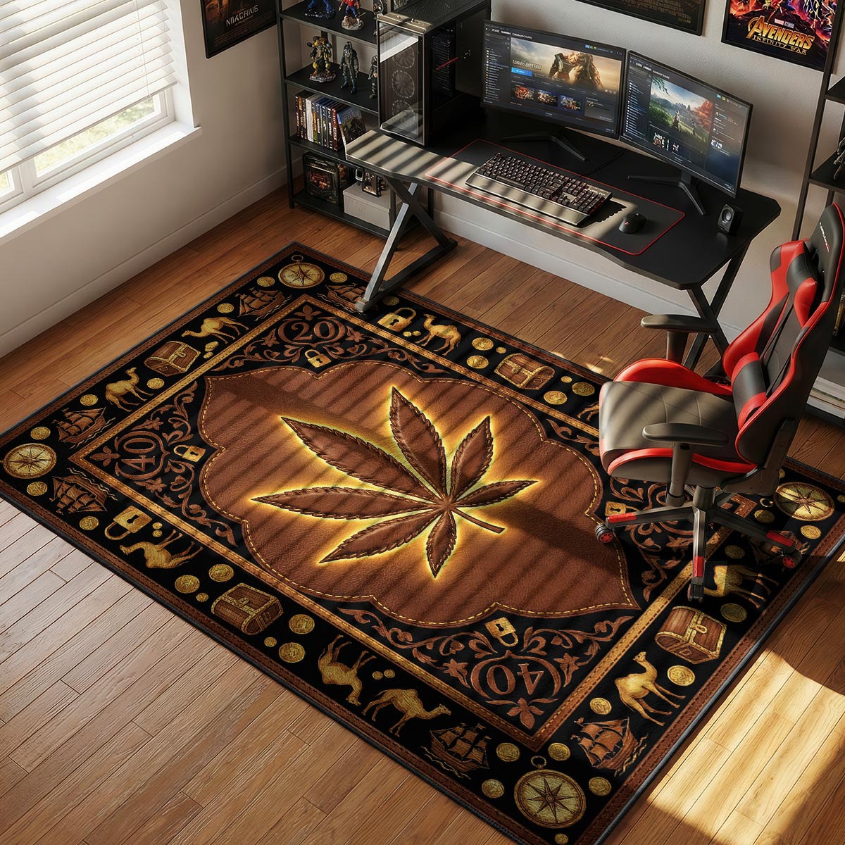 Explorer Weed Map Streetwear Floor rug — main product view