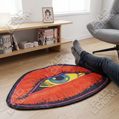 Eye Lips Rug - Shaped Man Cave Area Rug