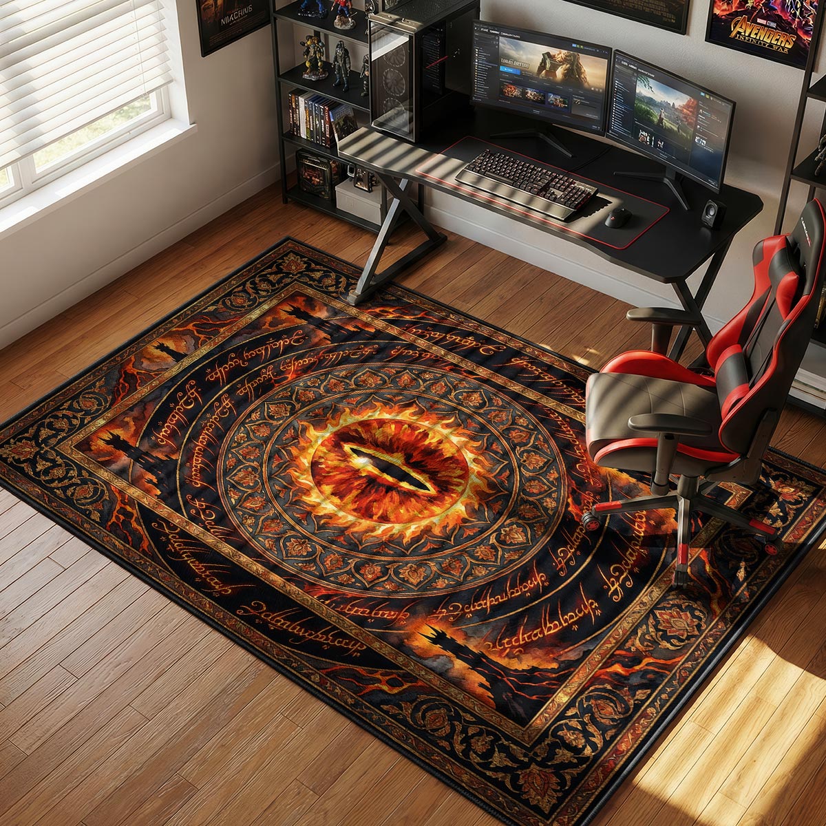 Eye Sauron Mordor Fire Lord Rings Room rug — main product view