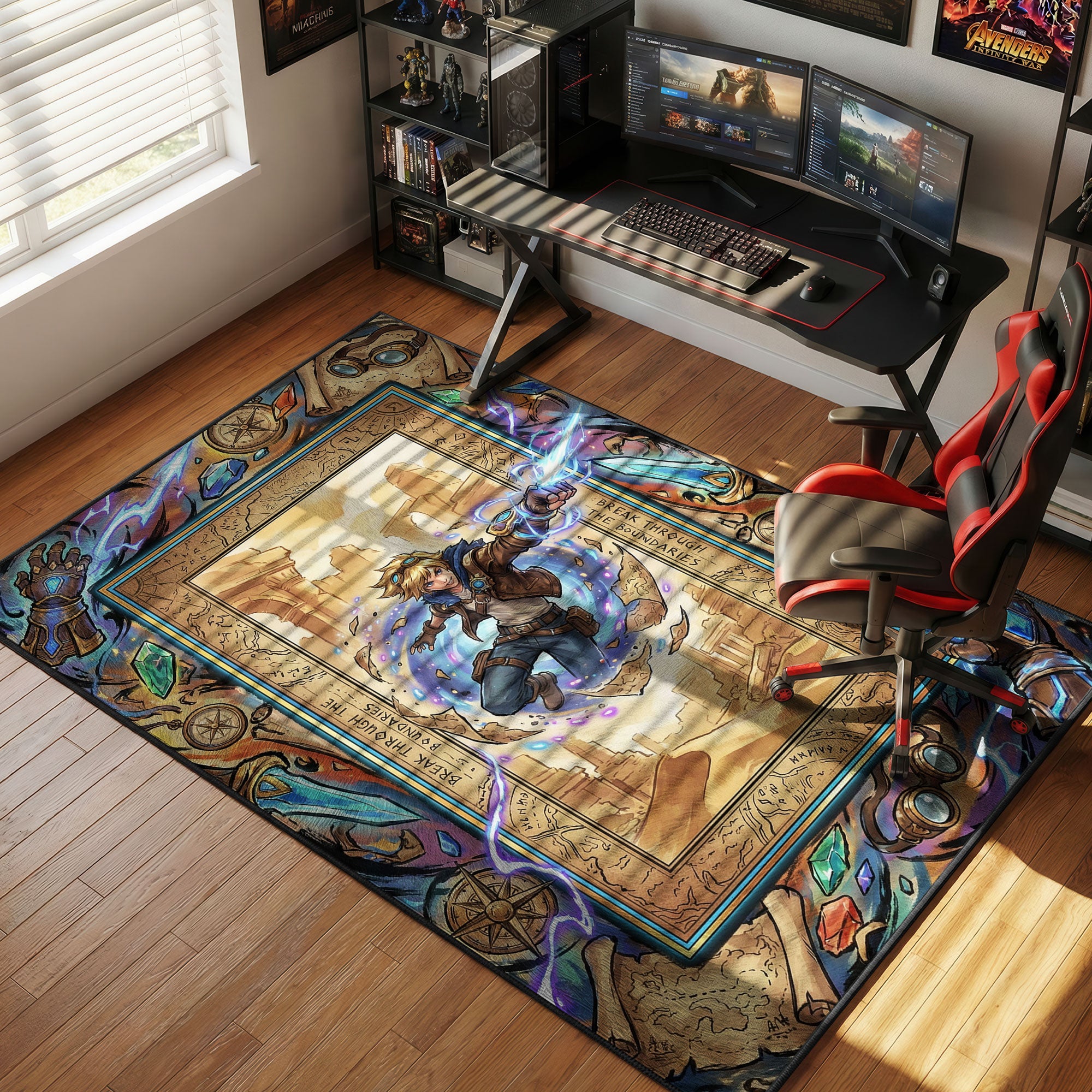 Ezreal Mystic Explorer Rug - League of Legends Chair Mat