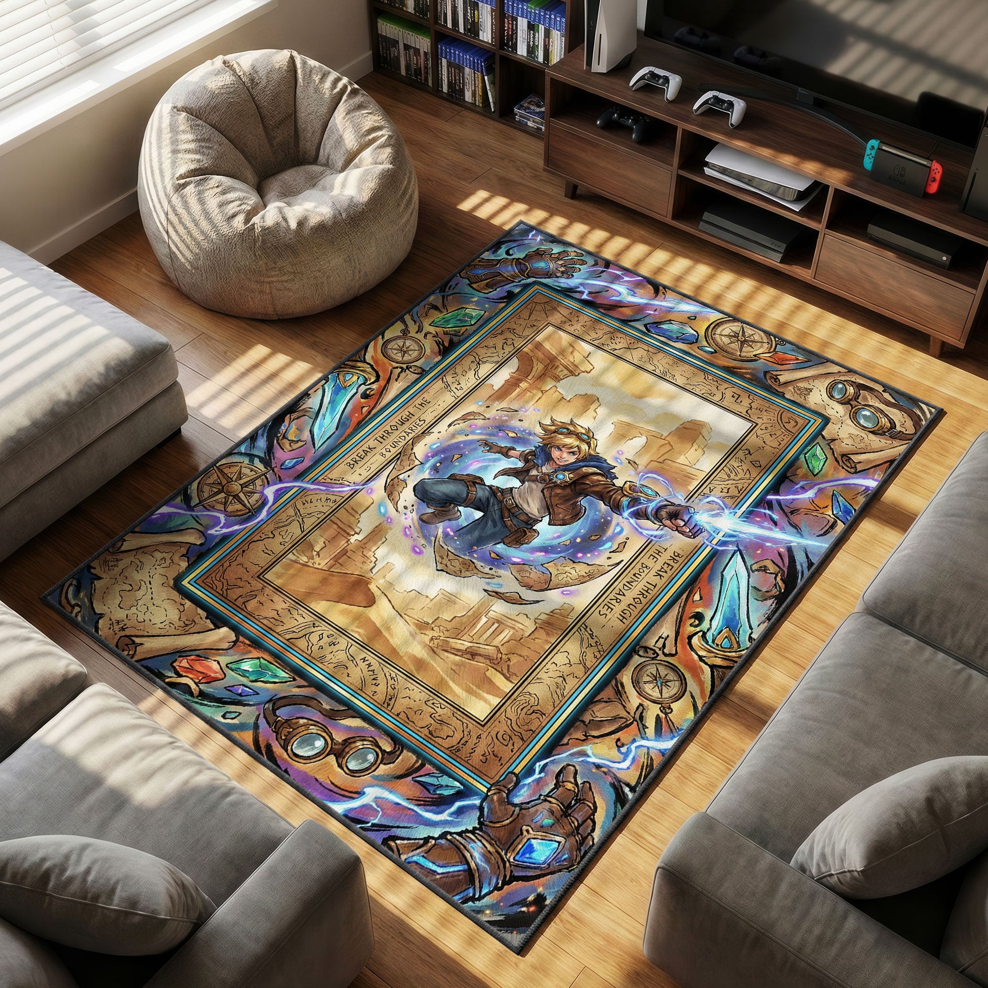 Ezreal Mystic Explorer Rug - League of Legends Chair Mat