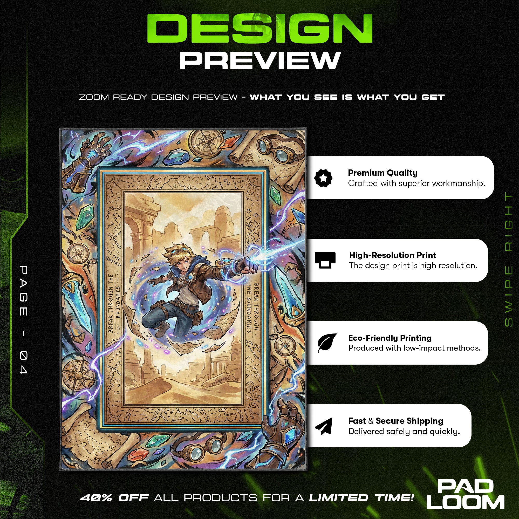 Ezreal Mystic Explorer Rug - League of Legends Chair Mat