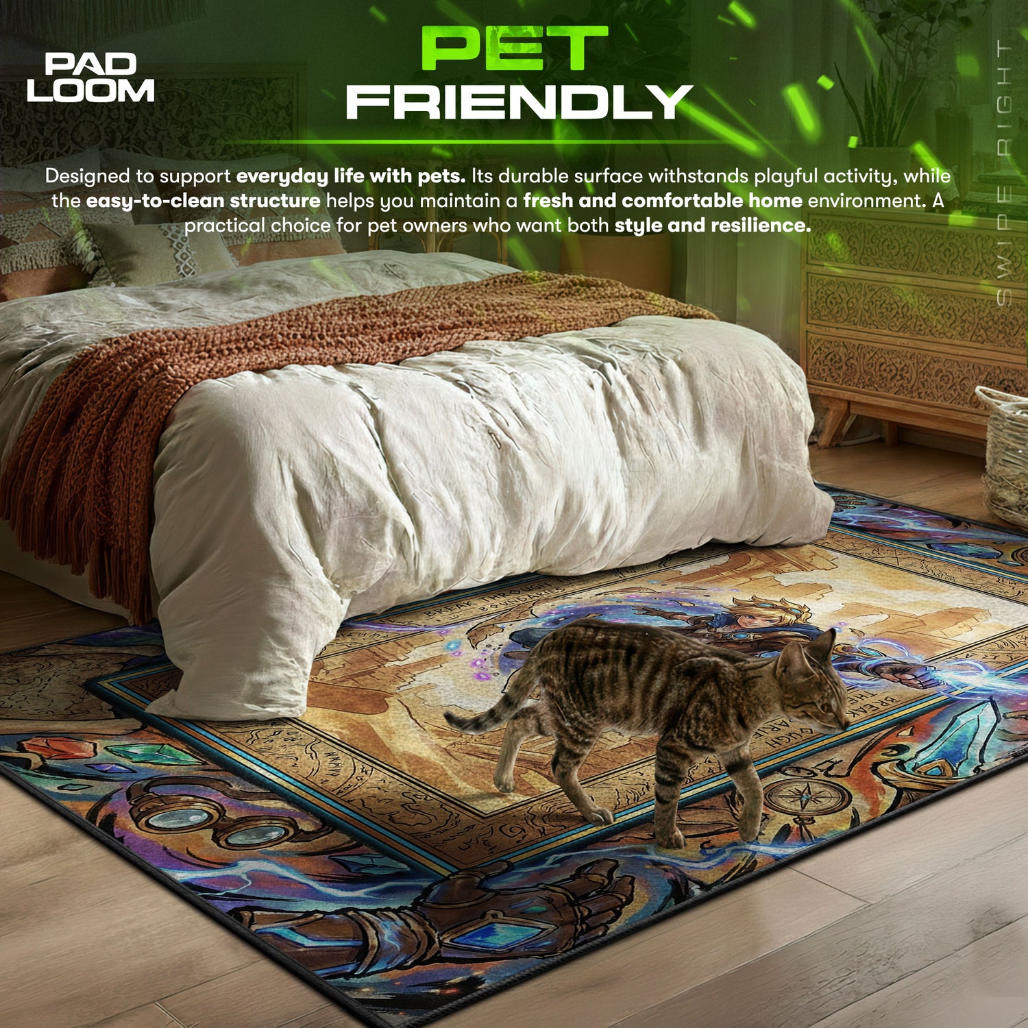 Ezreal Mystic Explorer Rug - League of Legends Chair Mat