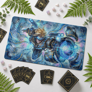 Ezreal PROJECT Riftbound TCG playmat – zone-free full-art League of Legends game mat