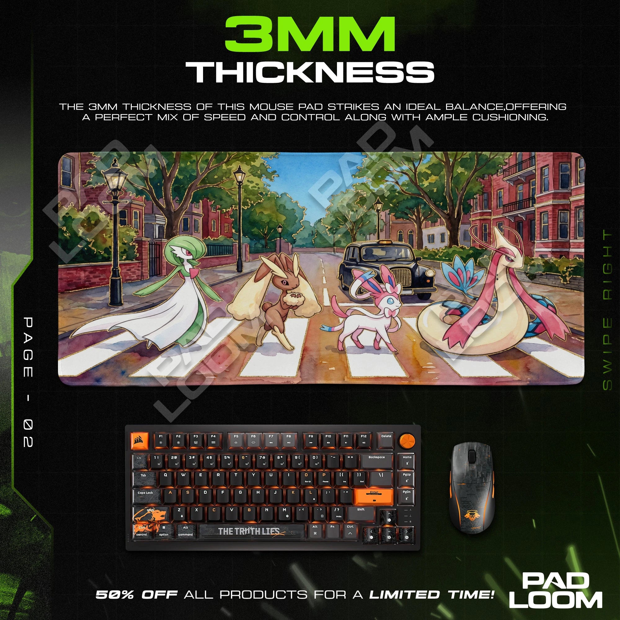 Fairy Abbey Road Mouse Pad - Pokemon Desk Mat