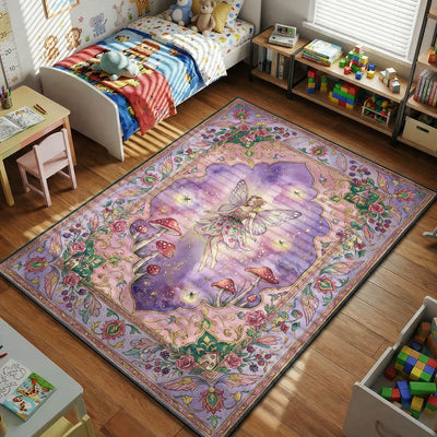Enchanted Fairy Garden Rug - Magical Kids Room Mat