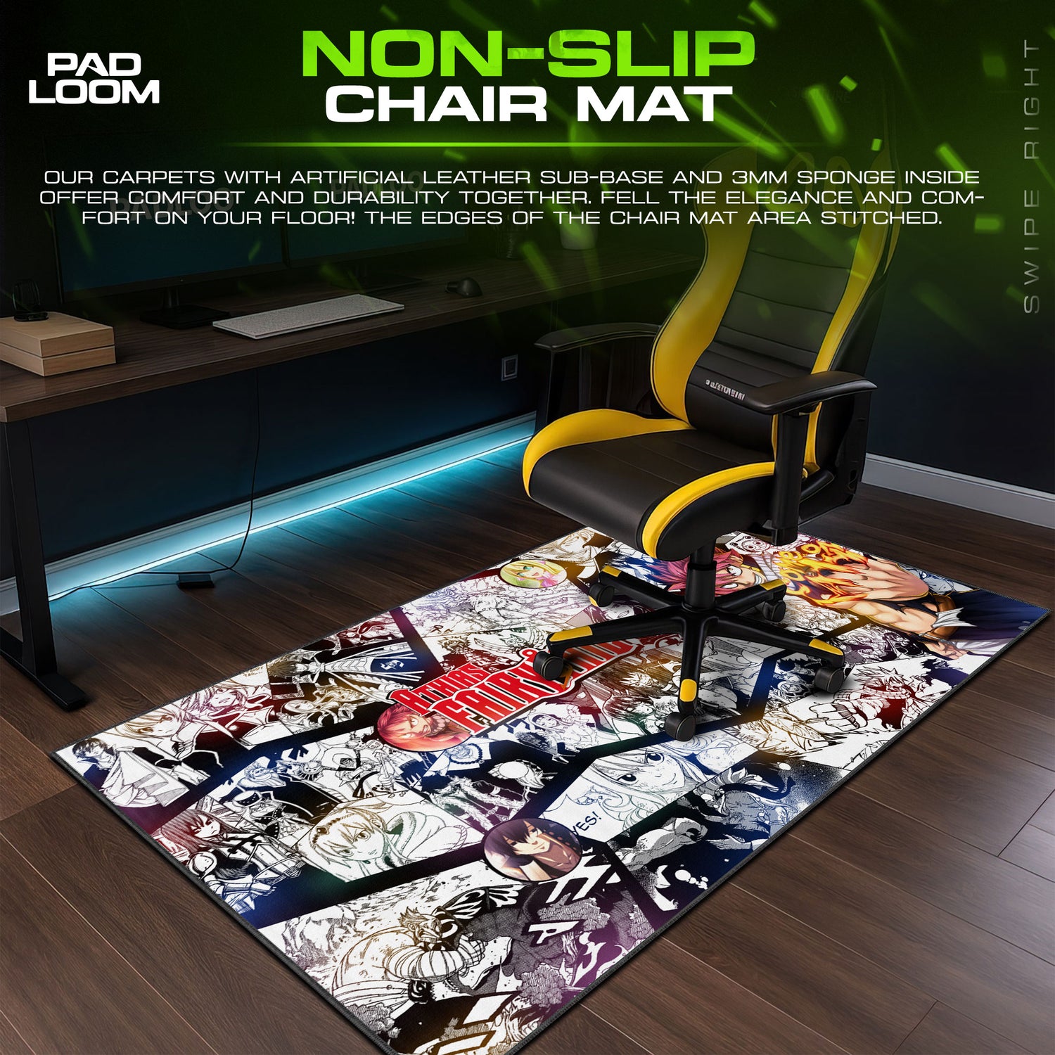 Fairy desk mat showing full Manga artwork