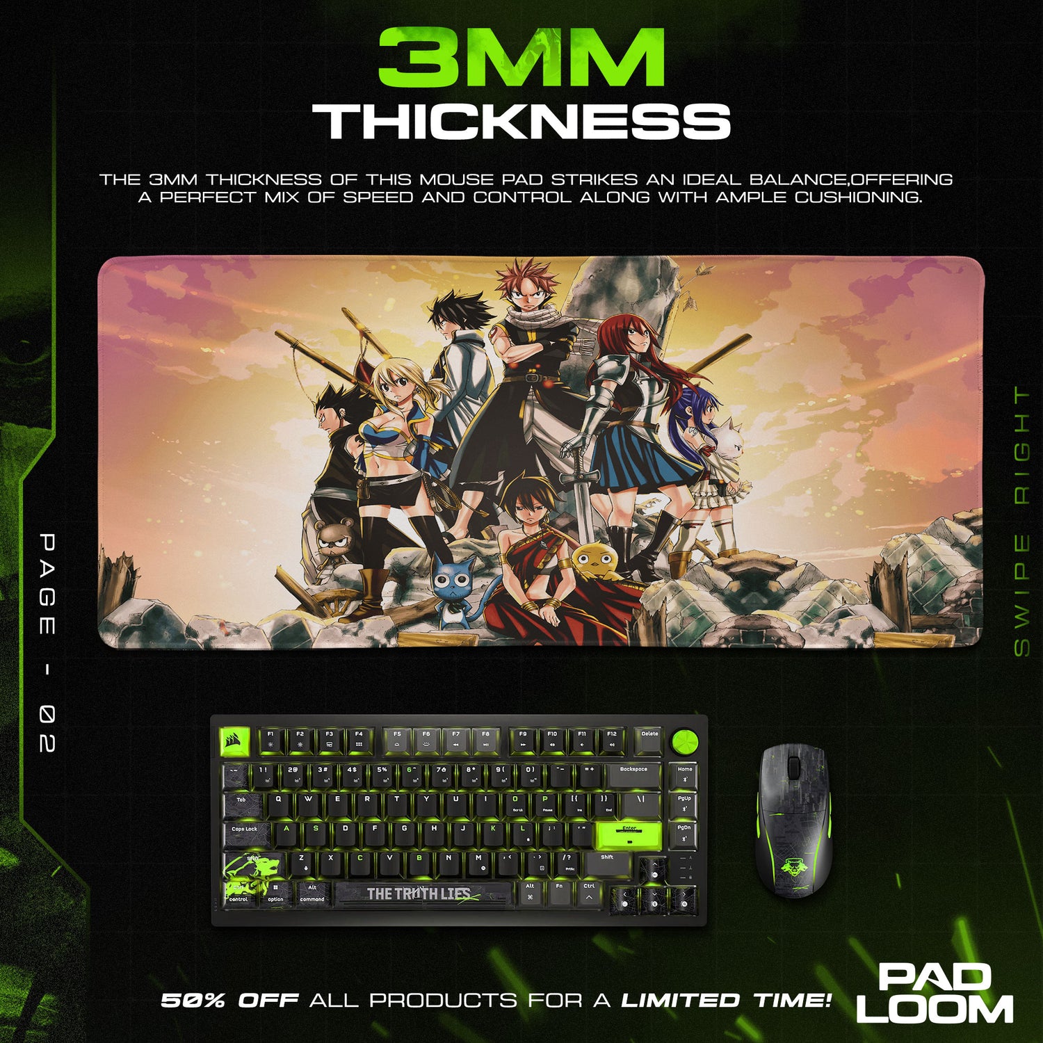 Fairy Tail themed desk mat for Anime fans