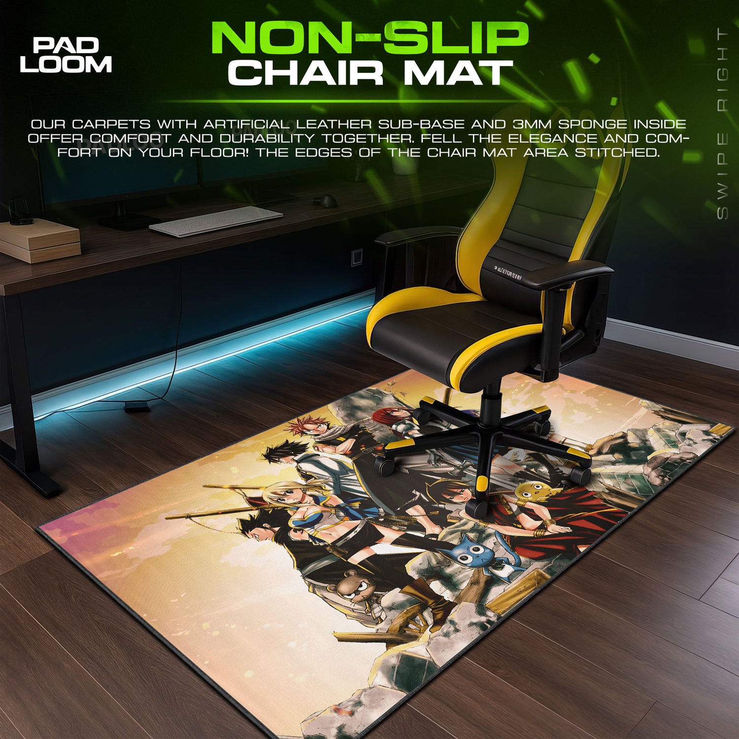 Fairy desk mat showing full Anime artwork