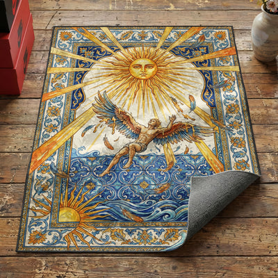 Fall of Icarus Rug — Greek Mythology Area Rug