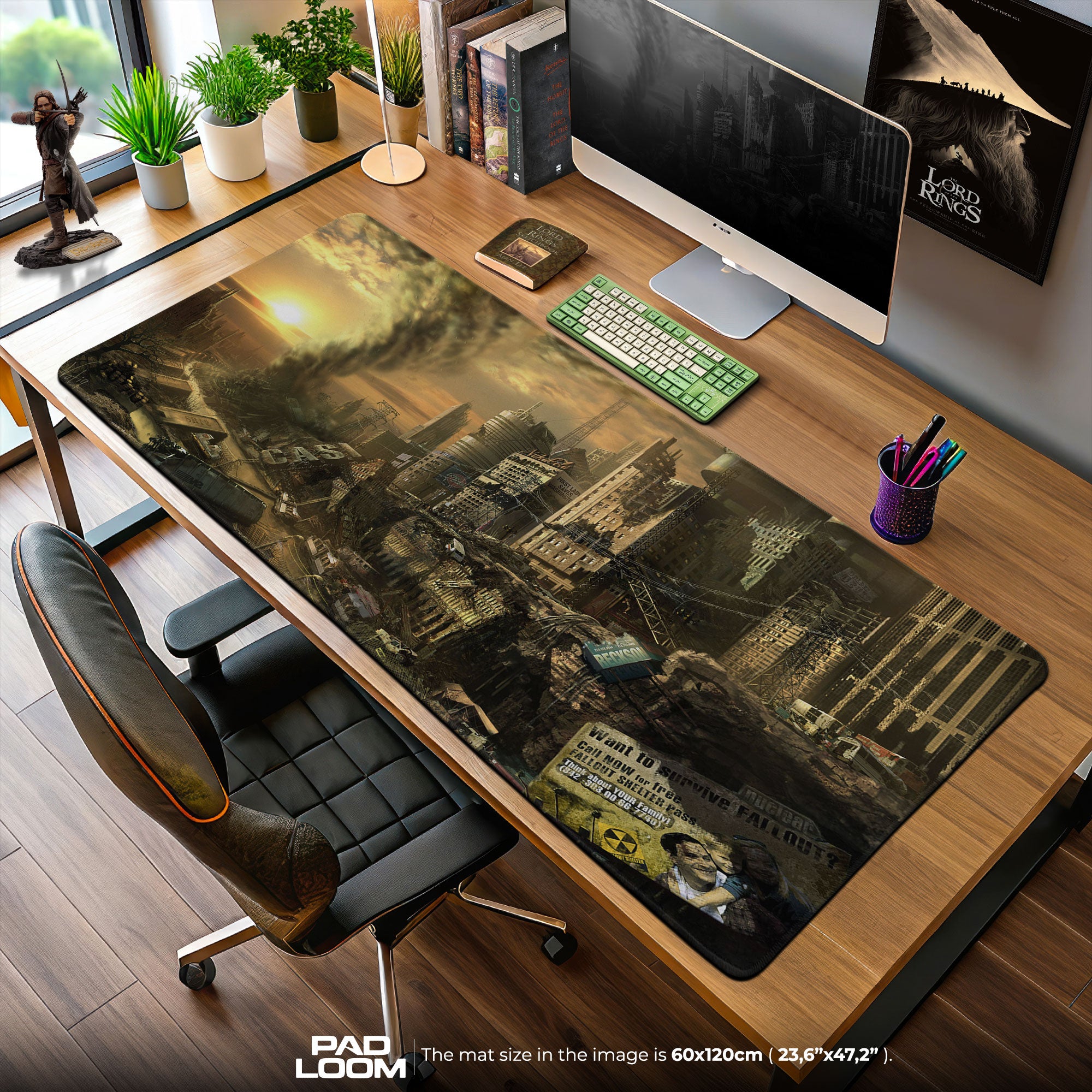 Fallout Mouse Pad, Apocalypse City Game Desk Mat