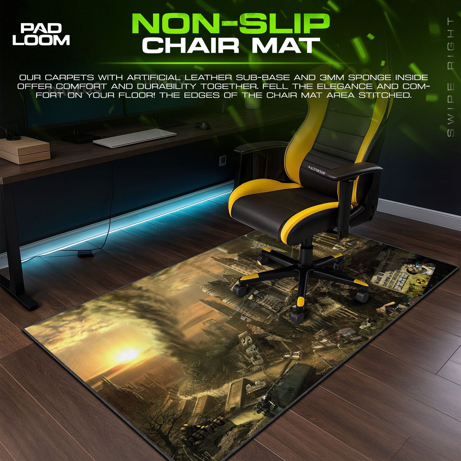 Fallout Mouse Pad, Apocalypse City Game Desk Mat Padloom