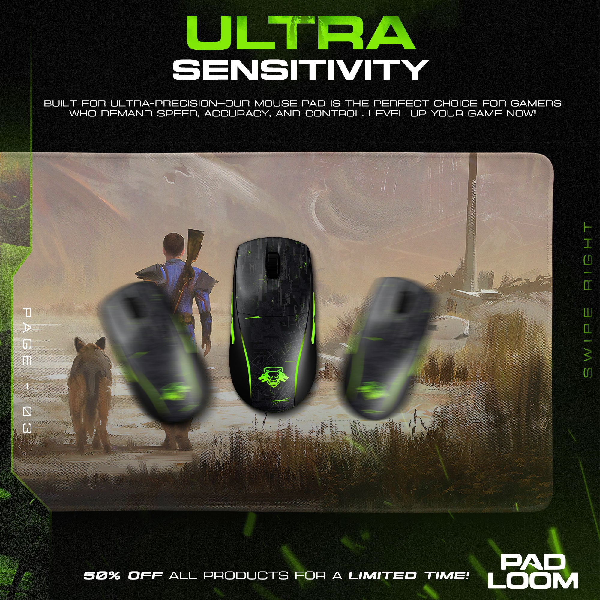 Fallout Mouse Pad, Lone Wanderer Game Desk Mat