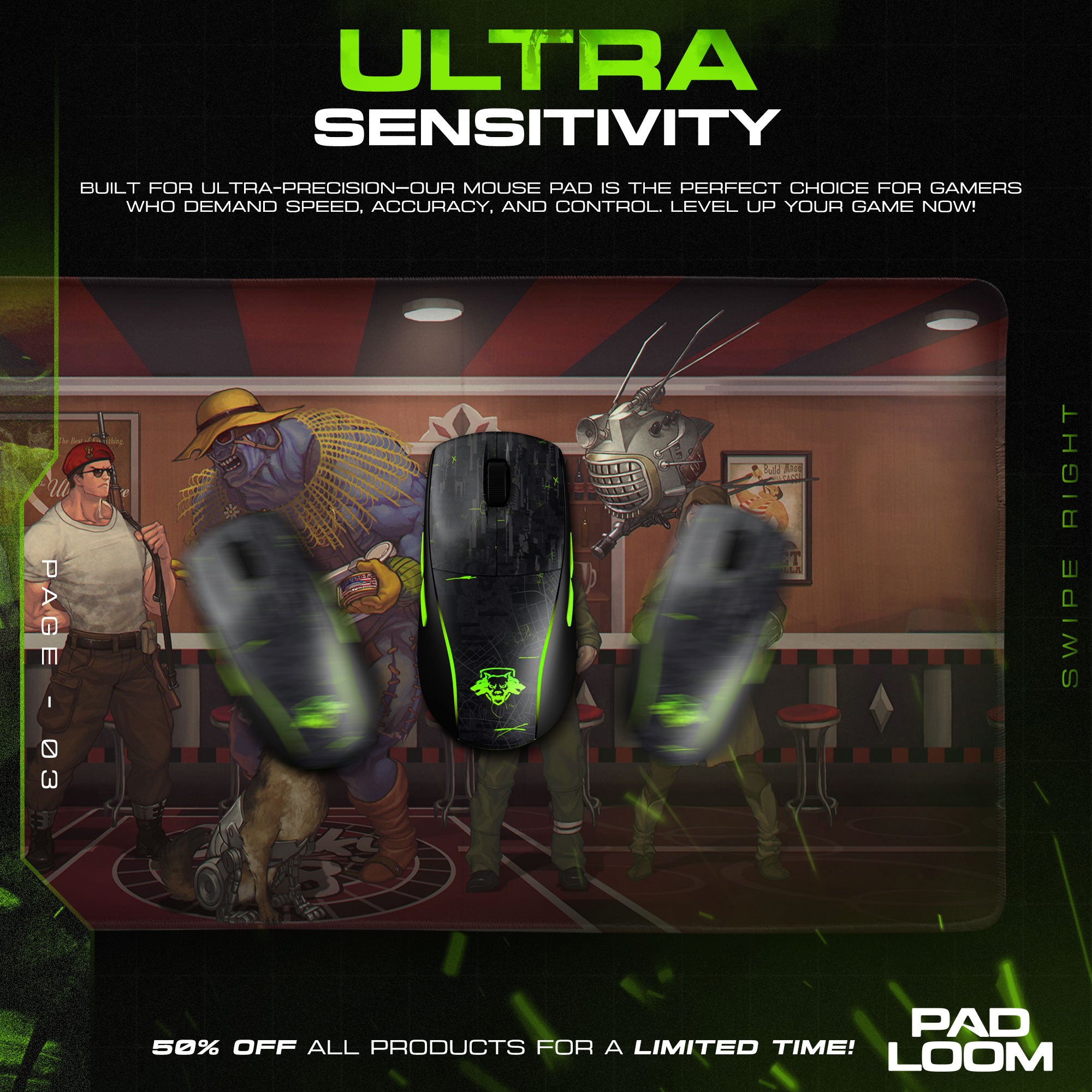 Fallout Mouse Pad, Post-Apocalyptic Game Desk Mat
