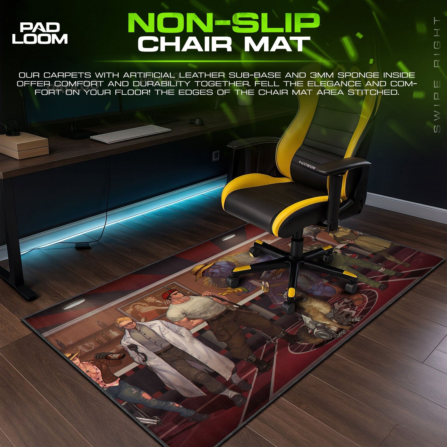 Fallout Mouse Pad, Post-Apocalyptic Game Desk Mat Padloom