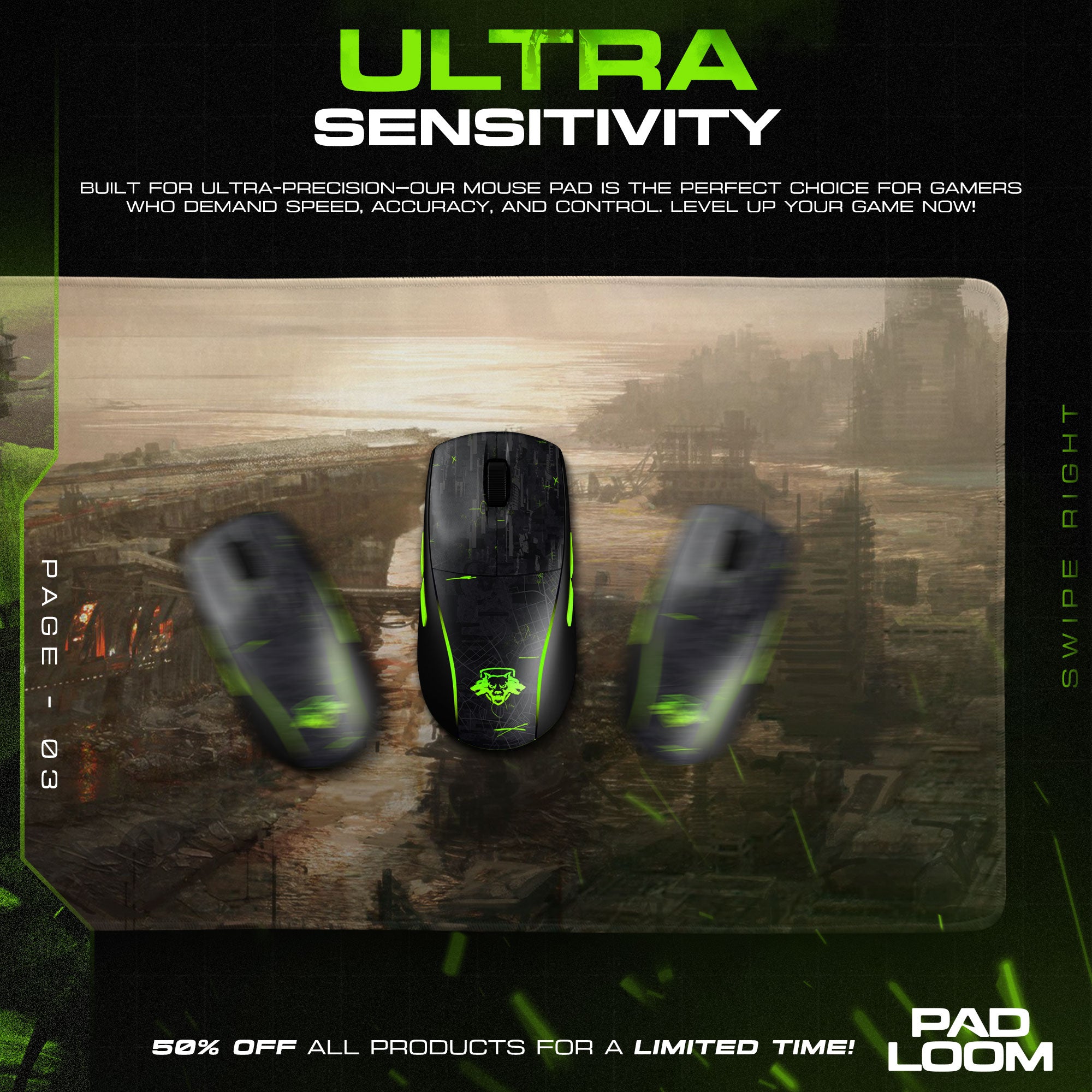 Fallout Mouse Pad, Warship Ruins Game Desk Mat