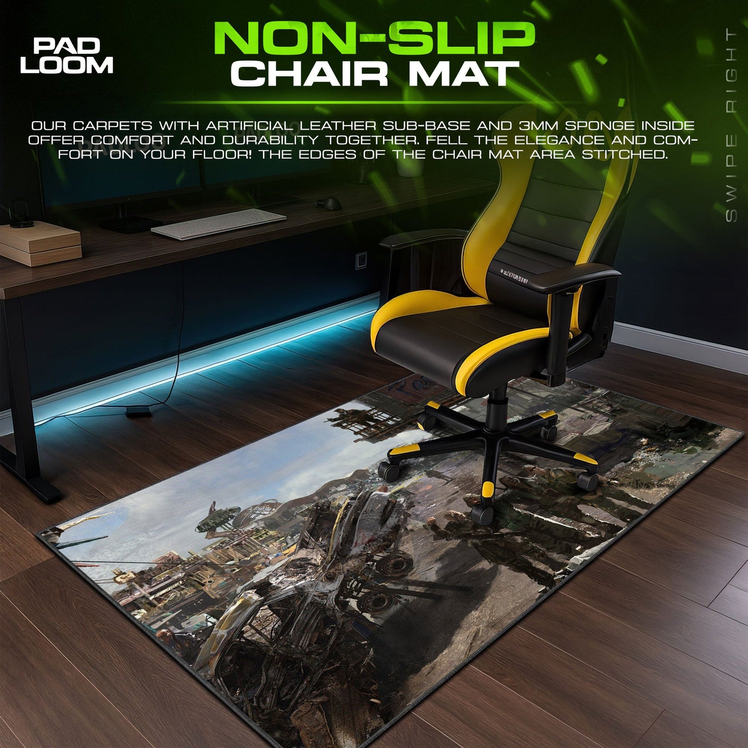 Fallout Mouse Pad, Wasteland Ruins Game Desk Mat Padloom