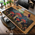 Fantasy Mushroom Mouse Pad, Enchanted Forest Gaming Desk Mat Padloom
