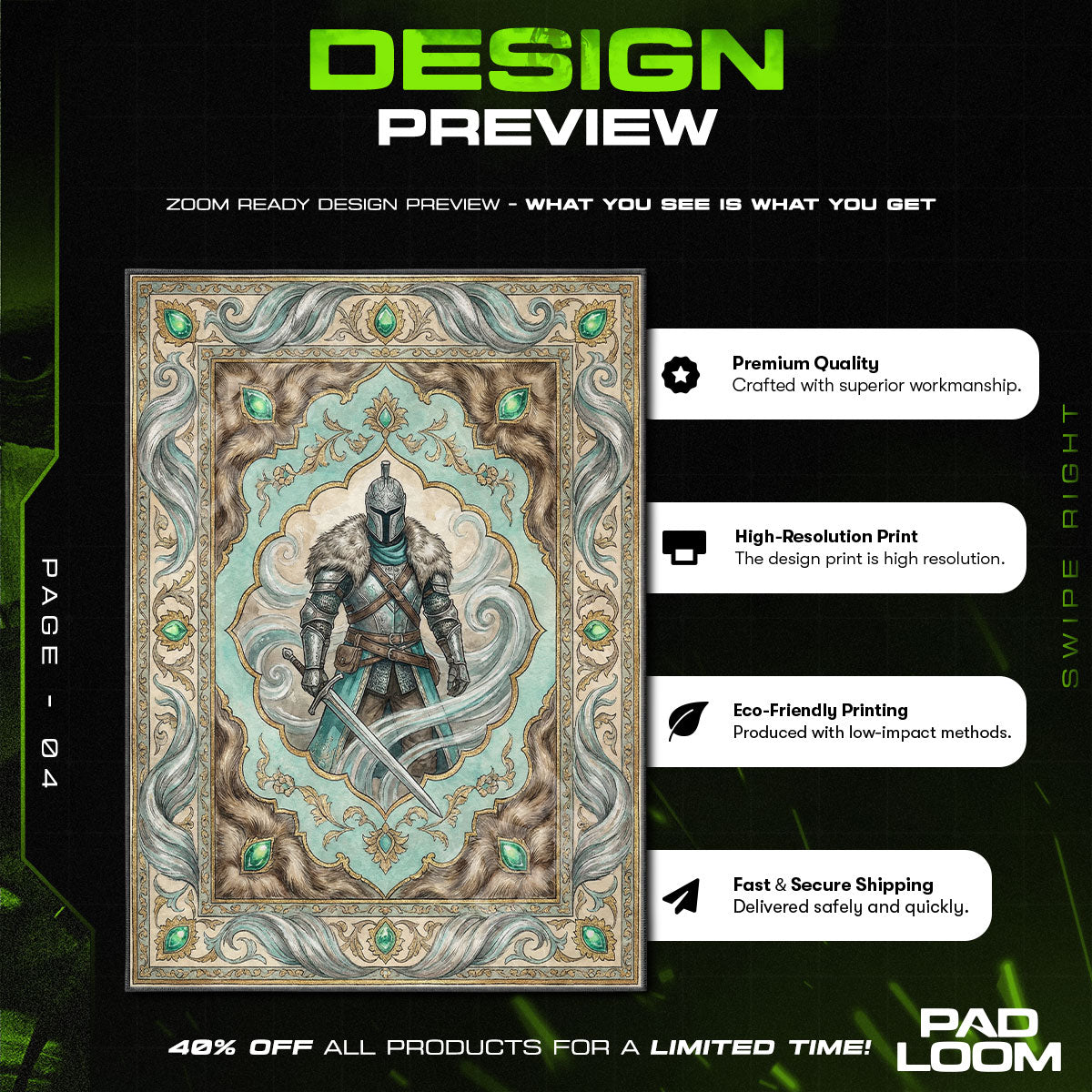 Faraam-Ritter Sturmteppich - Dark Souls Stuhlunterlage