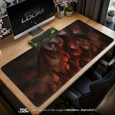 Fatalis Castle Siege Mouse Pad - Monster Hunter Desk Mat