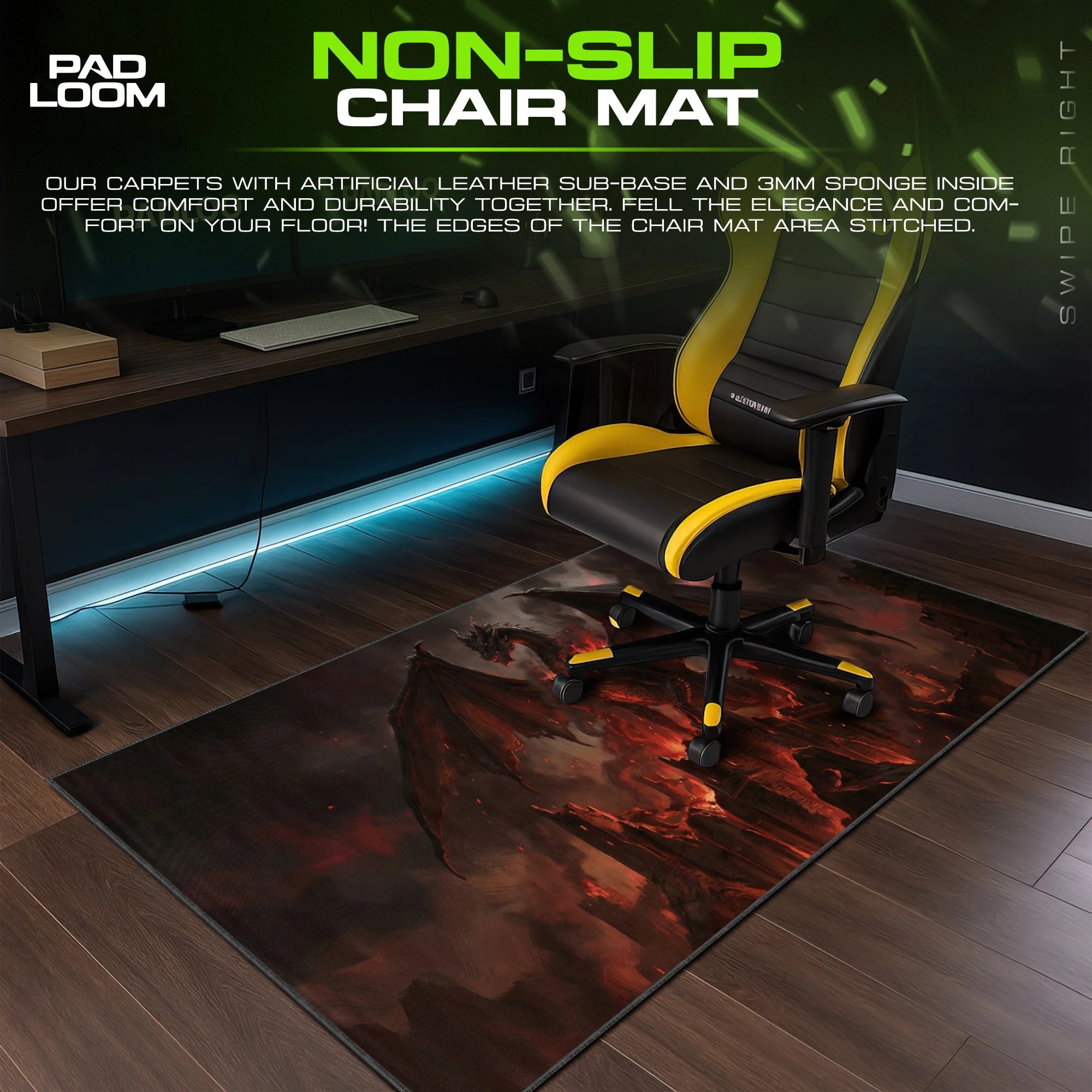 Fatalis Castle Siege Mouse Pad - Monster Hunter Desk Mat