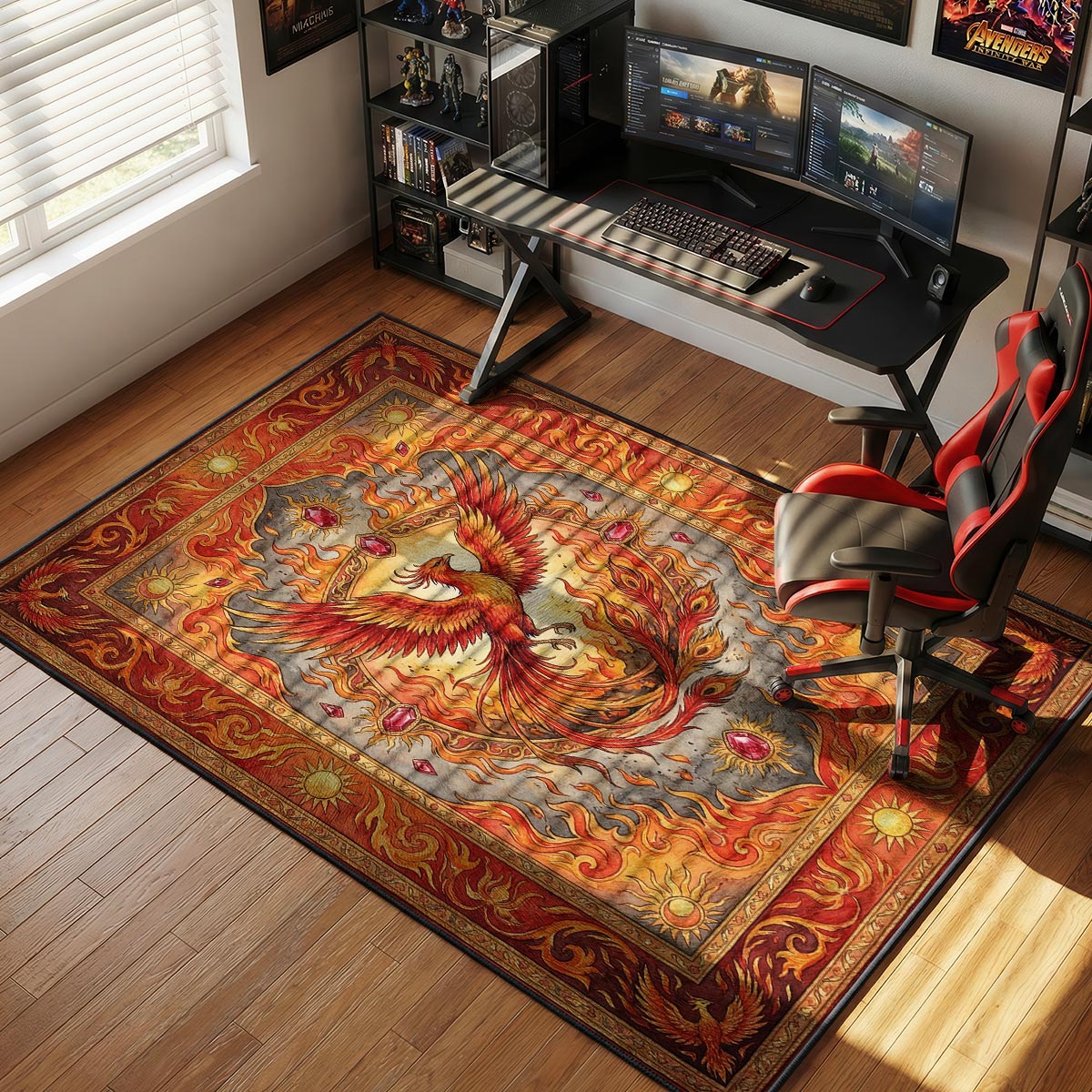Fawkes Phoenix Fiery Tapestry Harry Potter Room rug — main product view