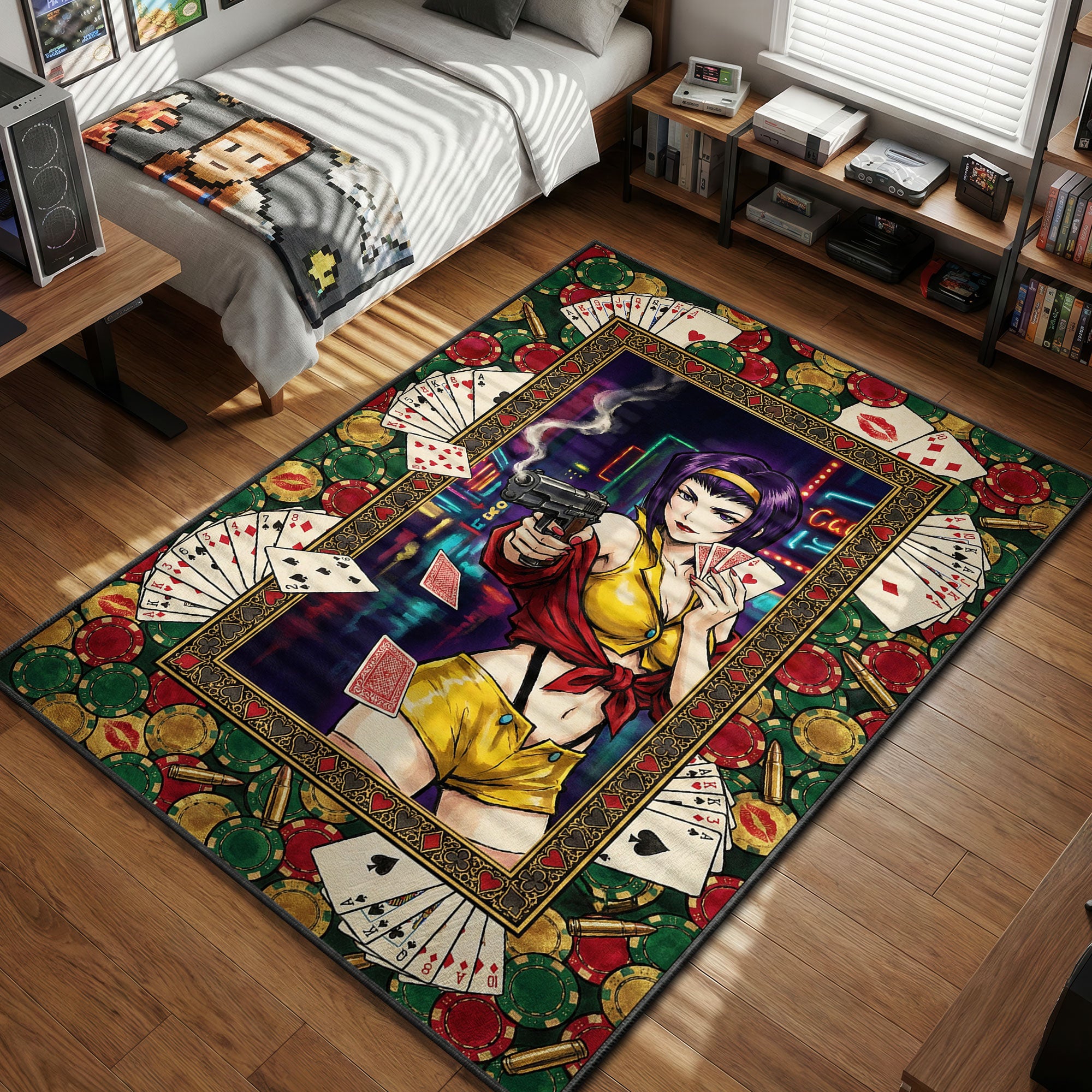 Faye Valentine High Roller Rug - Cowboy Bebop Chair Mat – Padloom