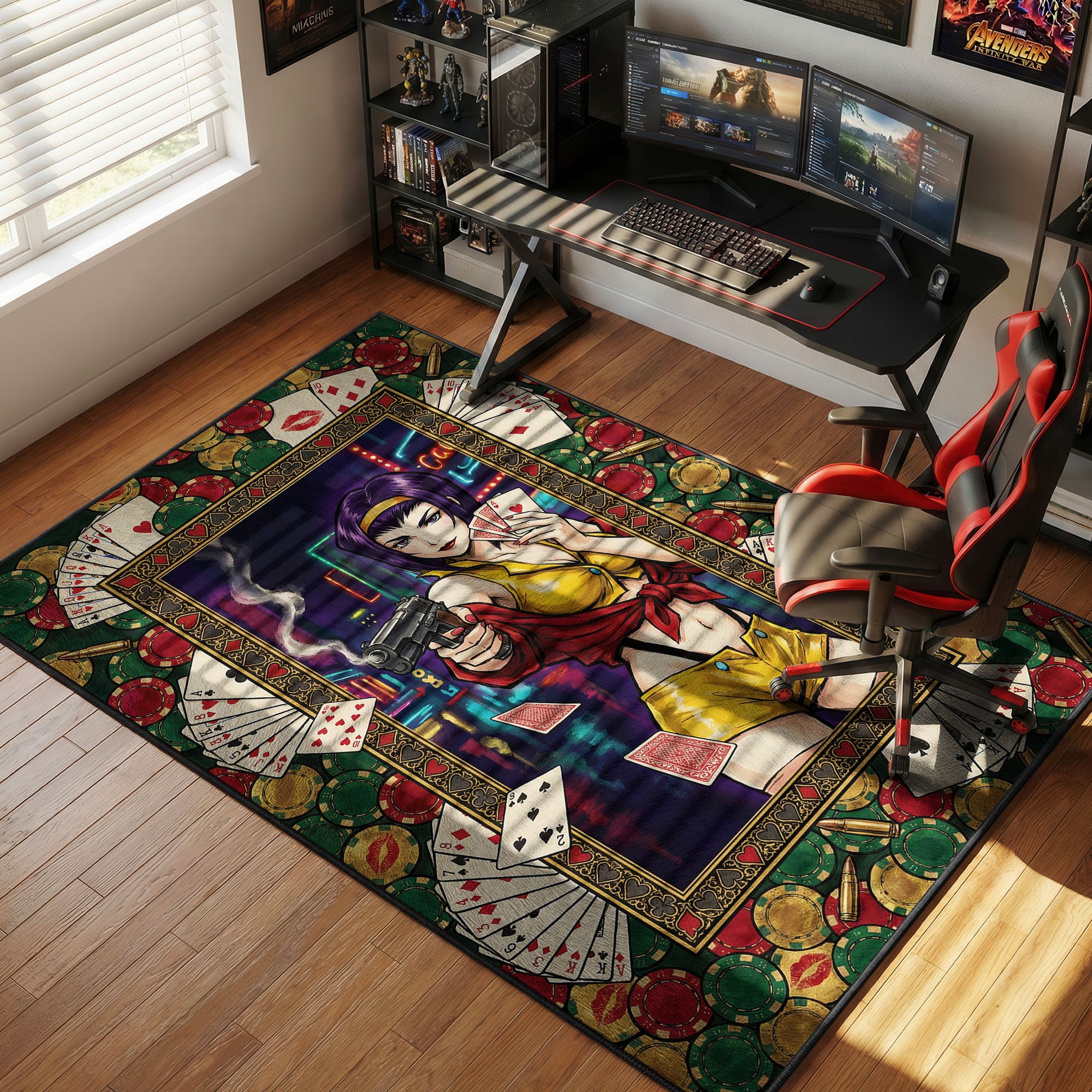 Faye Valentine High Roller Rug - Cowboy Bebop Chair Mat