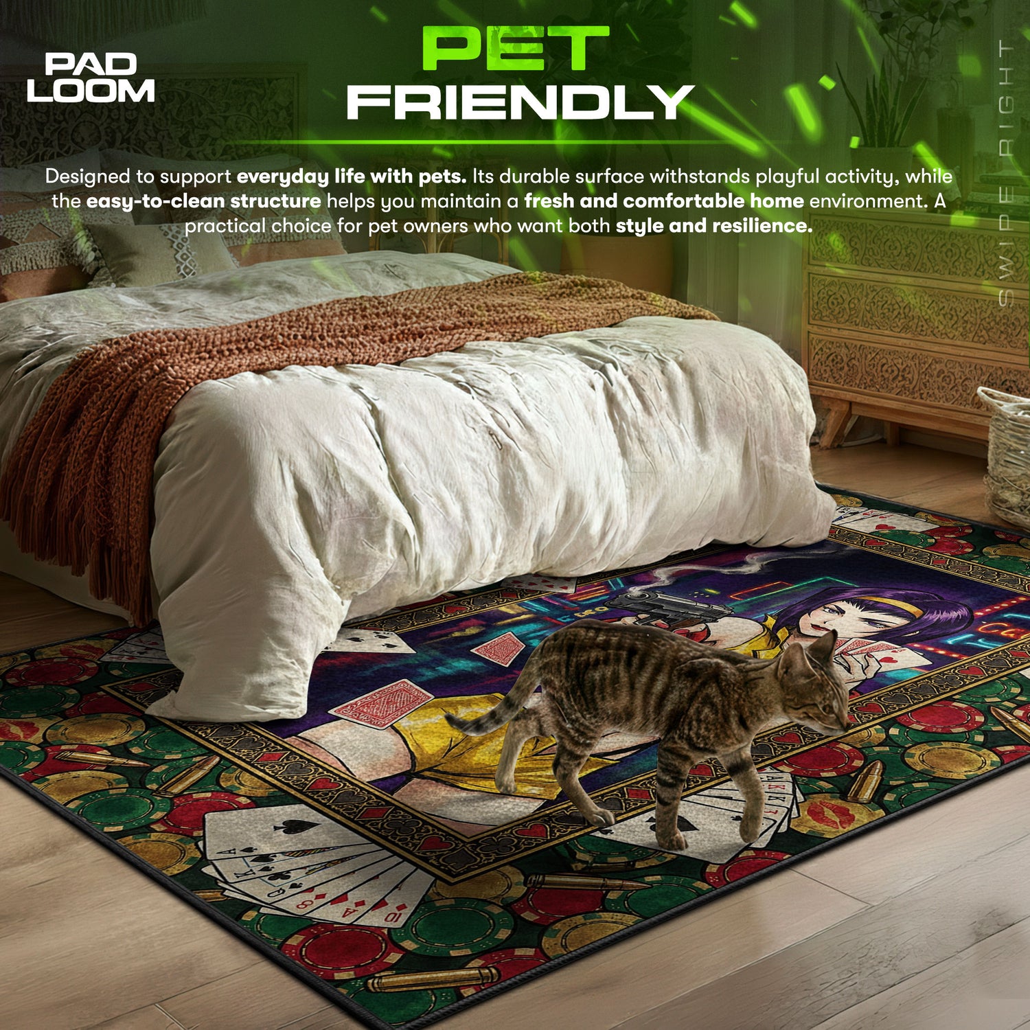 Faye Valentine High Roller Rug - Cowboy Bebop Chair Mat