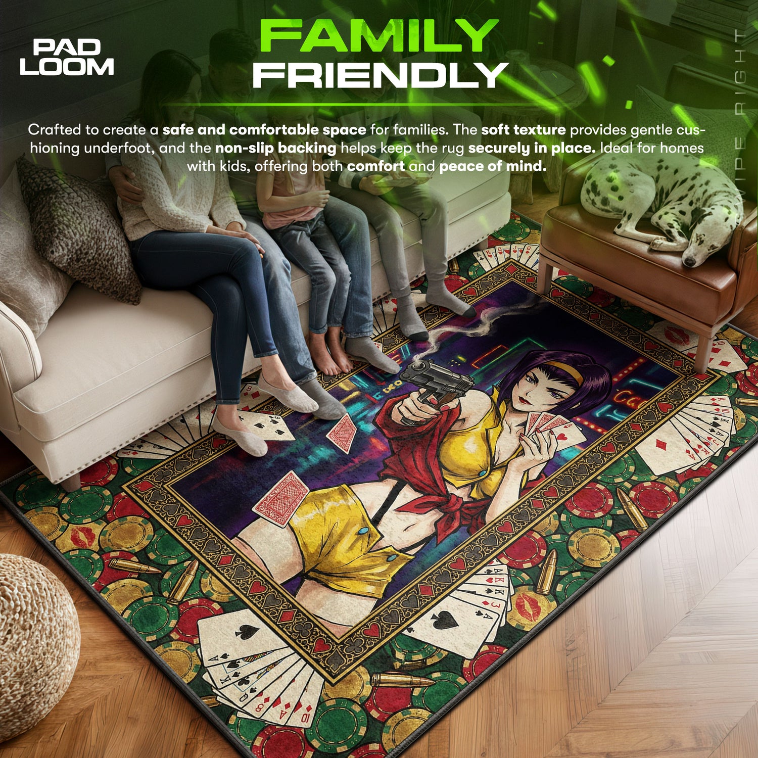 Faye Valentine High Roller Rug - Cowboy Bebop Chair Mat