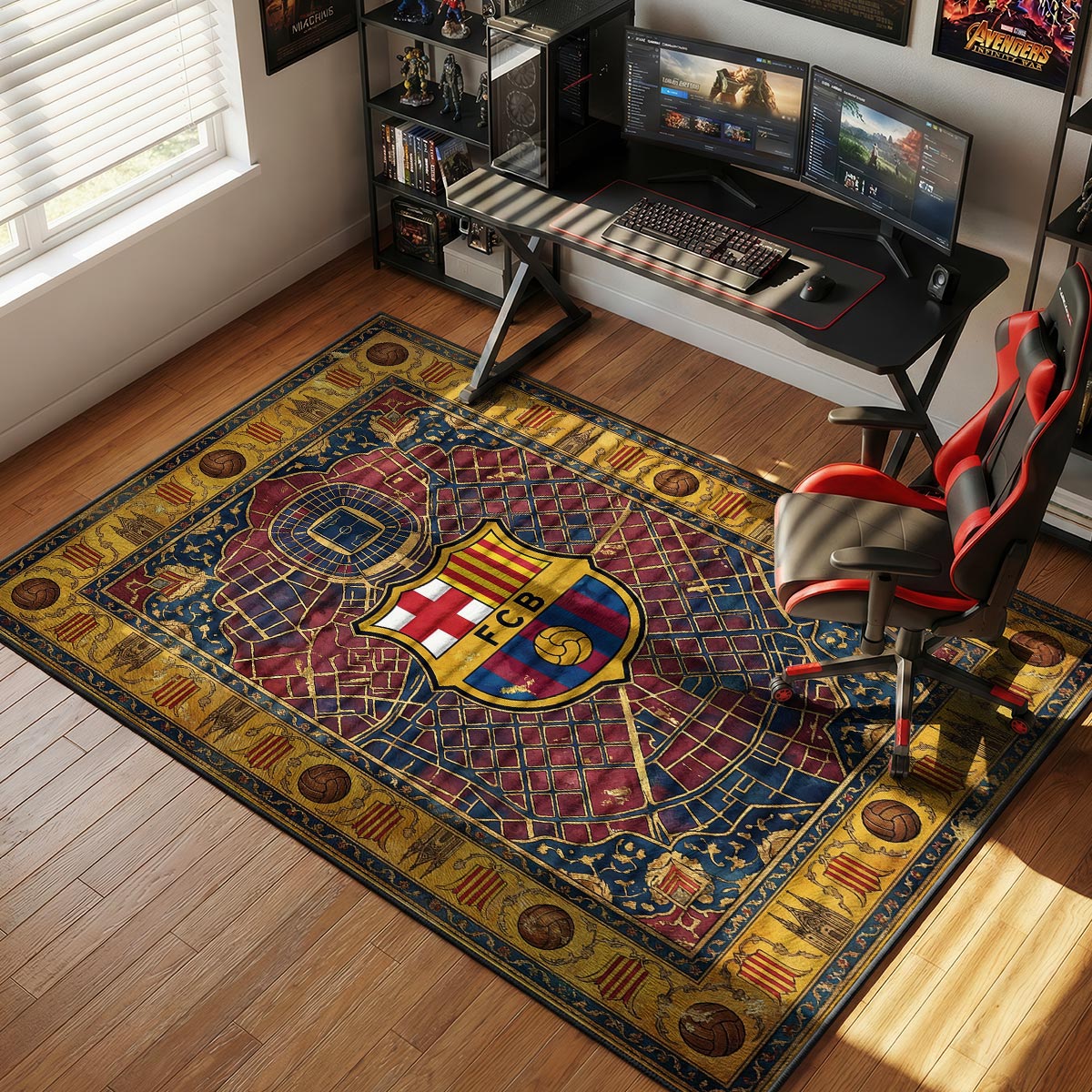 FC Barcelona Map Soccer Floor rug — main product view