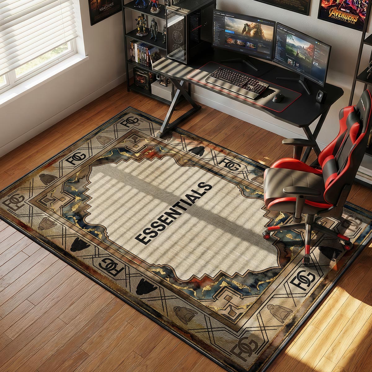 Fear God ESSENTIALS Beige Streetwear Floor rug — main product view