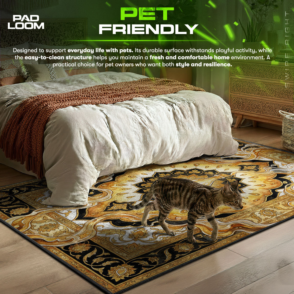 Detailed close-up of Felix rug pattern