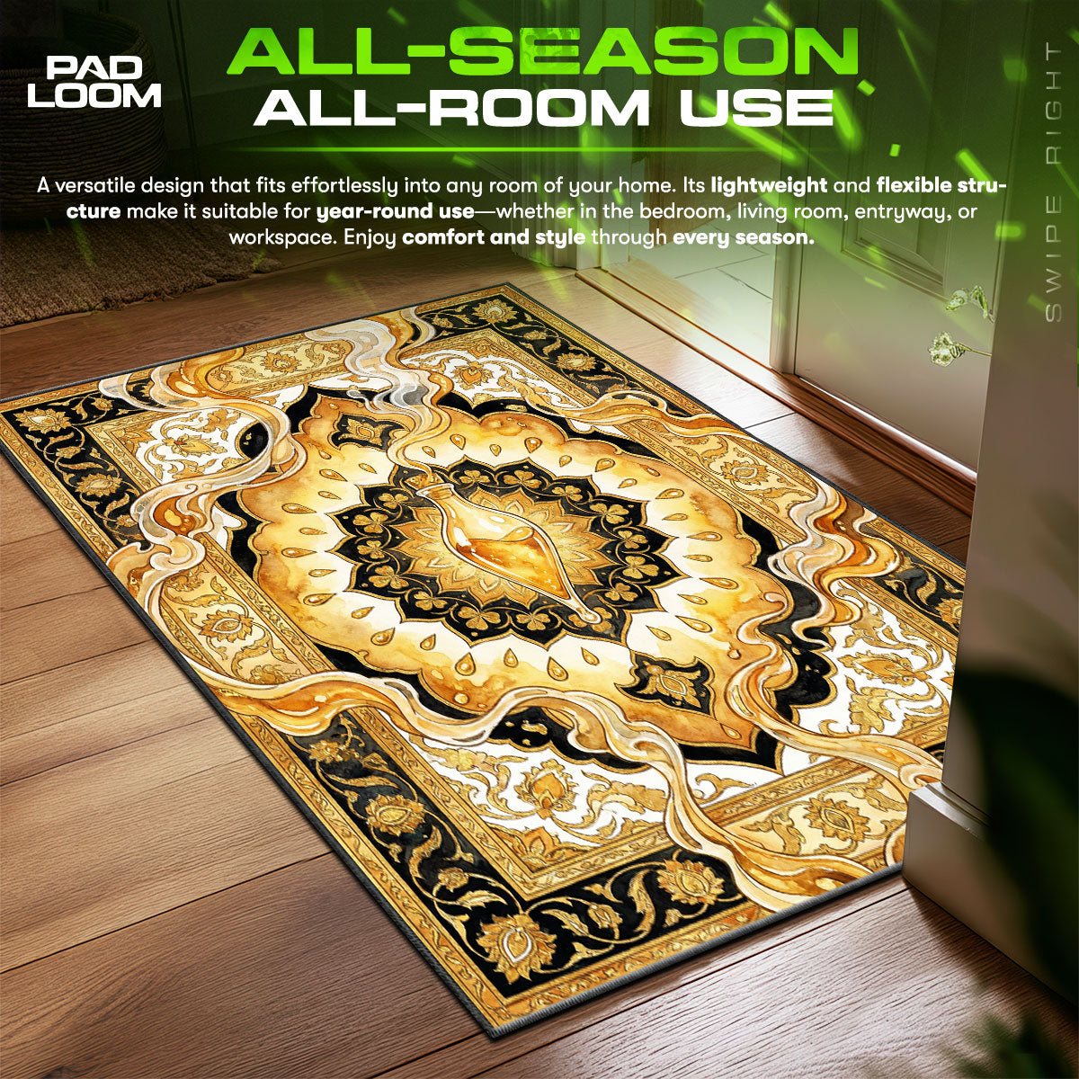 Felix Felicis Liquid Luck Harry Potter Room fan rug — premium quality print