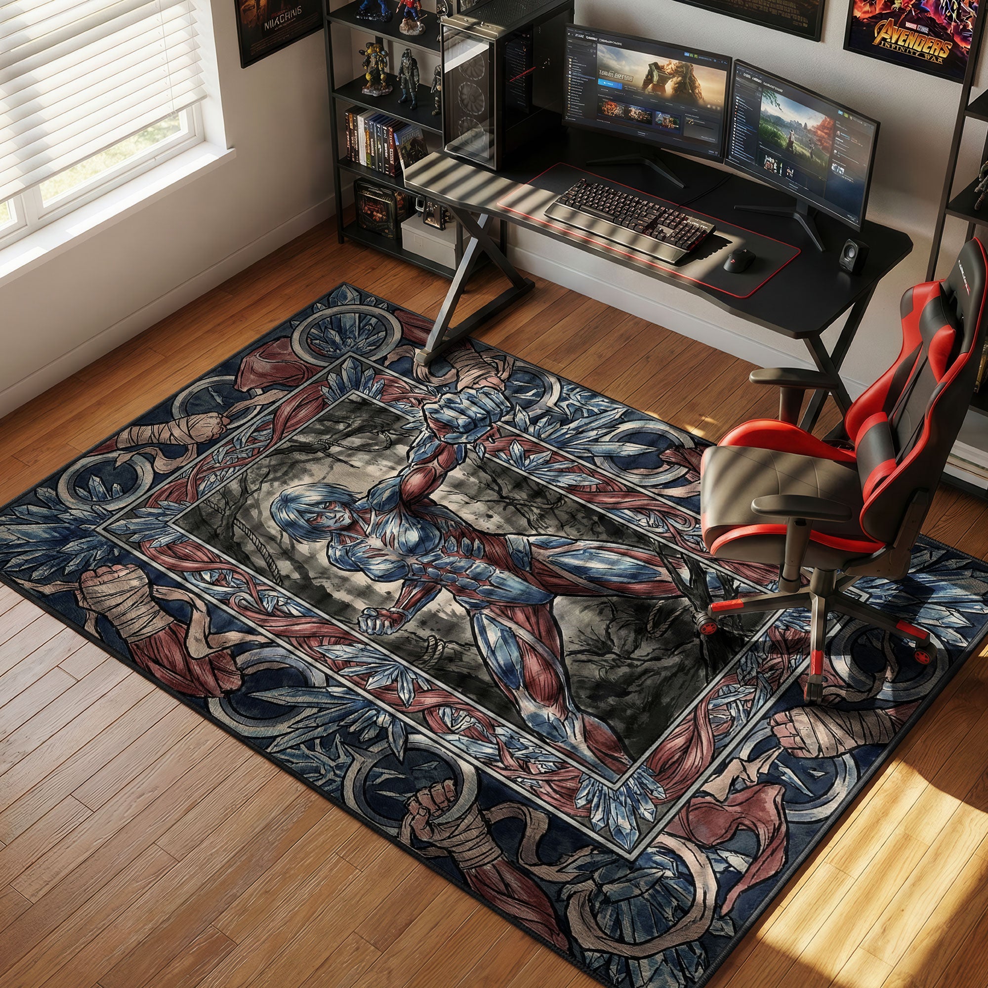 Annie Leonhart Crystal Form Rug - Attack on Titan Chair Mat