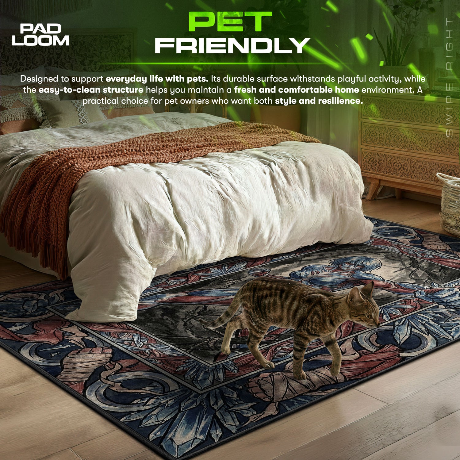 Annie Leonhart Crystal Form Rug - Attack on Titan Chair Mat