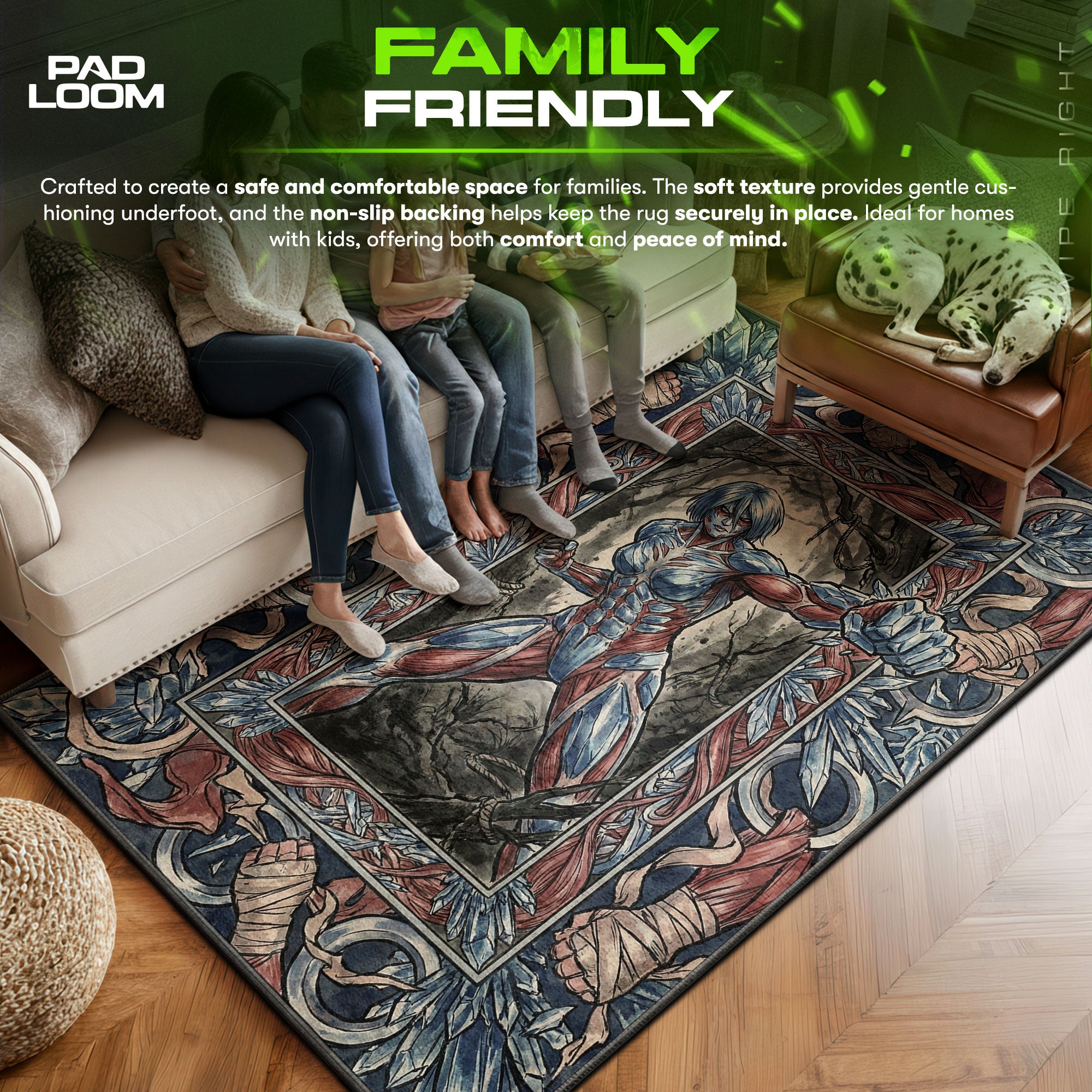 Annie Leonhart Crystal Form Rug - Attack on Titan Chair Mat