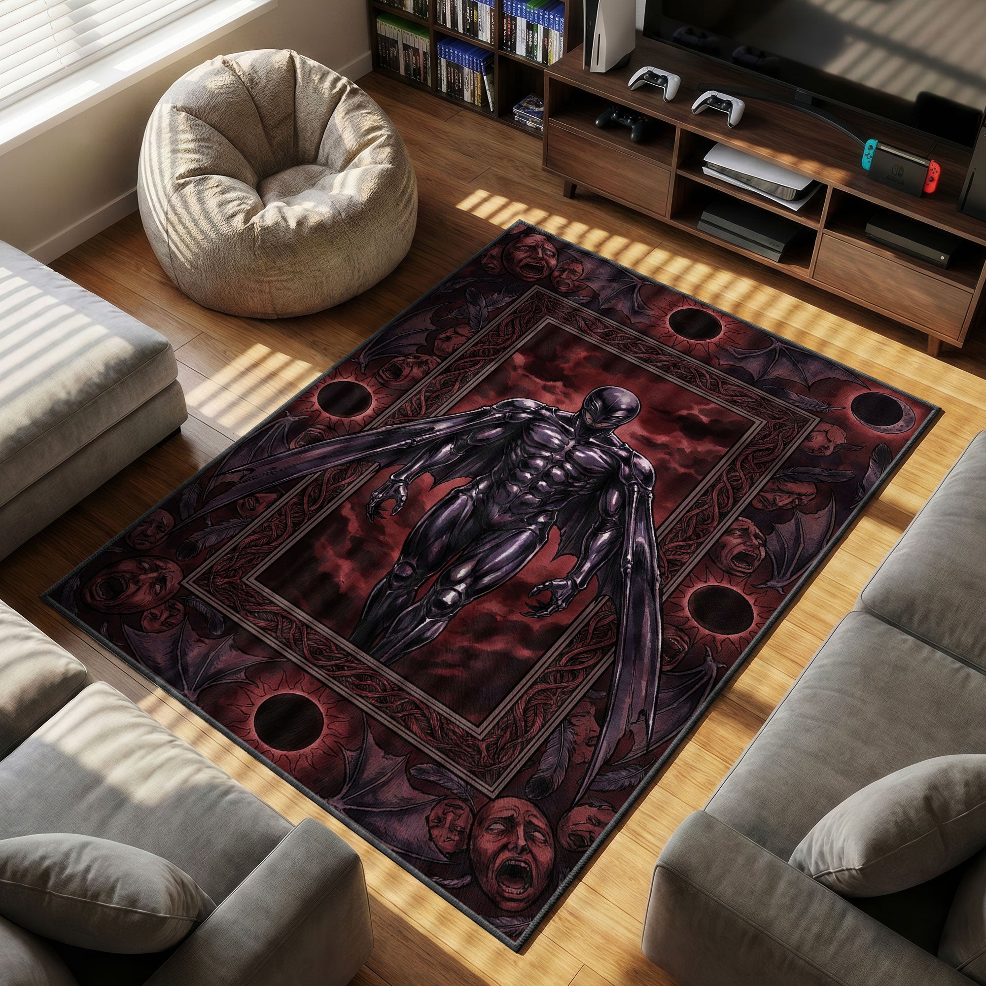 Femto Reborn themed area rug for home decor fans