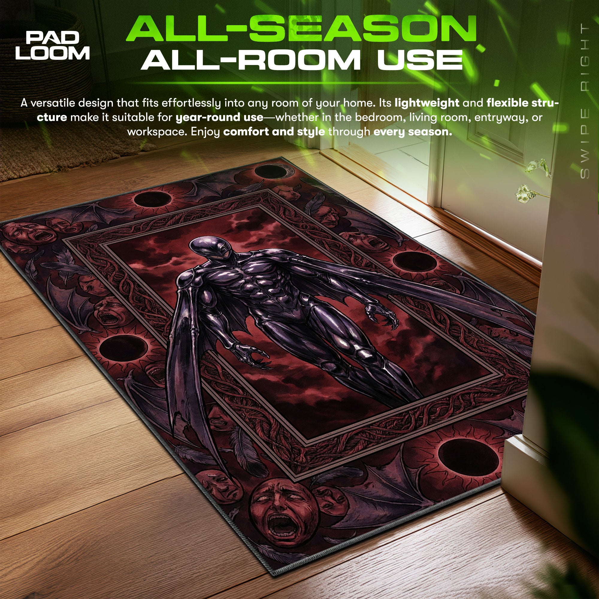 Femto Reborn Eclipse Berserk Chair fan rug — premium quality print