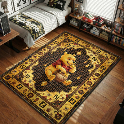Fendi Pooh Bear Rug - Designer Monogram Floor Decor