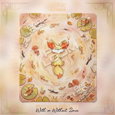 Fennekin Kindle Playmat - 2 Player Pokemon TCG Mat