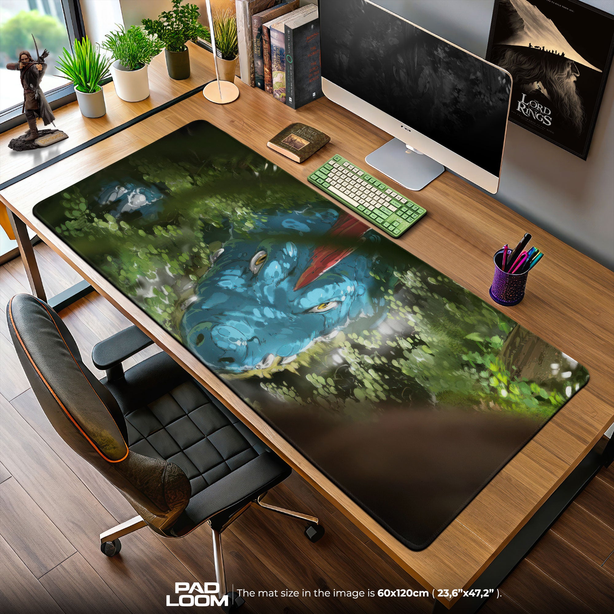 Feraligatr Jungle Mouse Pad, Pokémon Gaming Mouse Pad