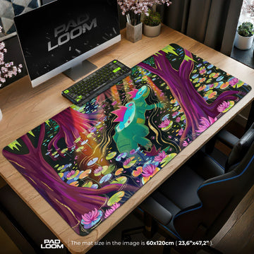 Feraligatr Lotus Swamp Mouse Pad - Pokemon Desk Mat