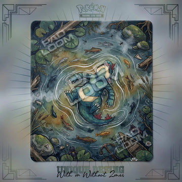 Feraligatr Rapids 2-player Pokemon TCG playmat, 24x28 in duel mat design