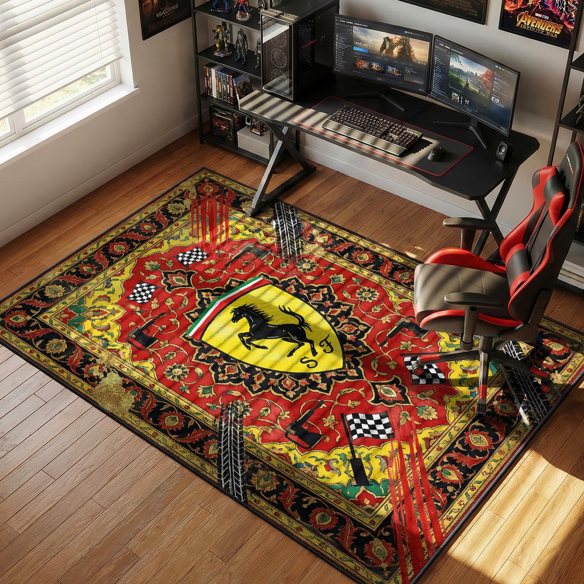 Ferrari Prancing Horse Motorsport rug — main product view
